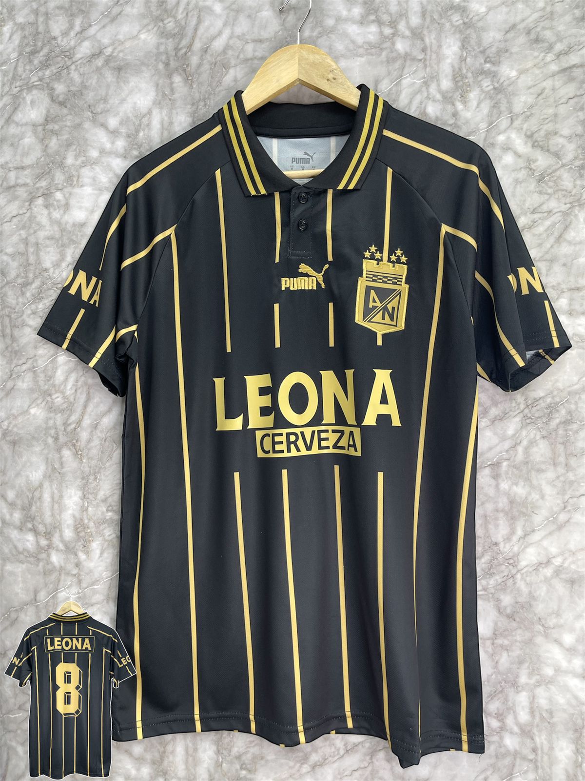 Camiseta Retro Atlético Nacional – Edición Leona Negra 1999 💚⚽